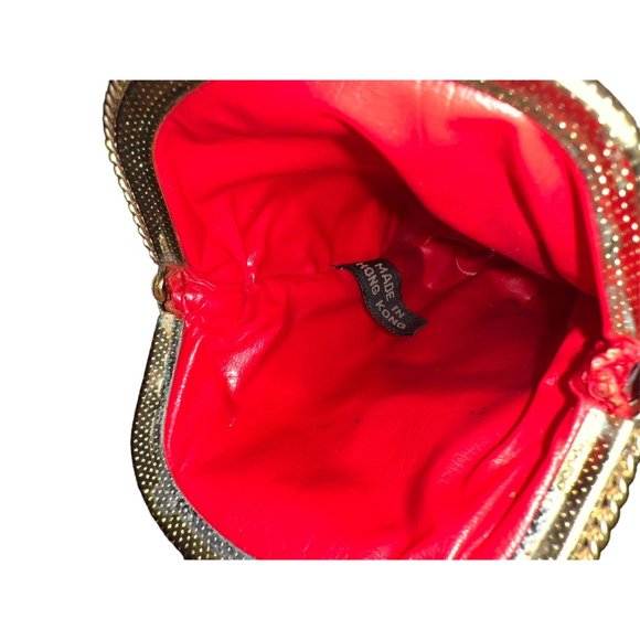 Vintage Faux Red Leather With Clasp Cigarette, Sunglass Holder Made In Hong Kong - Picture 5 of 6